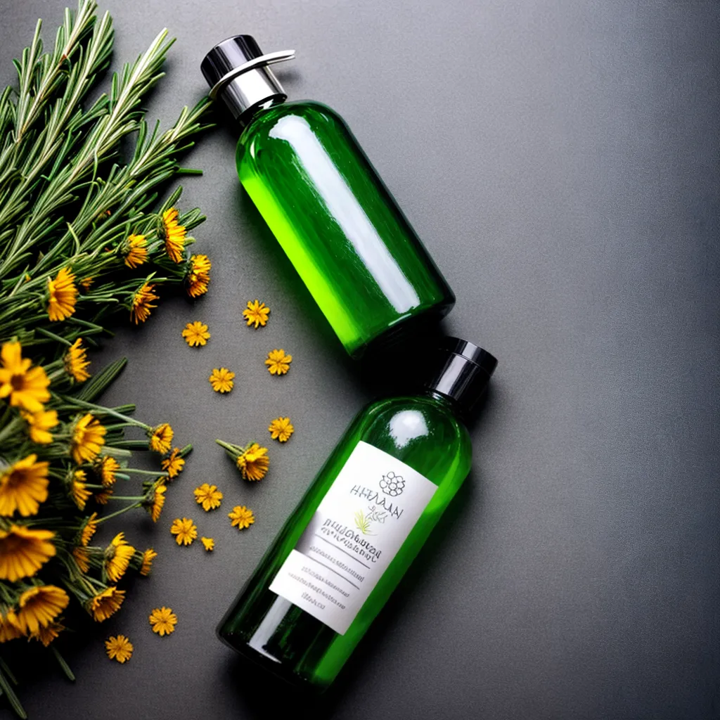 shampoo herbal verde ervas naturais