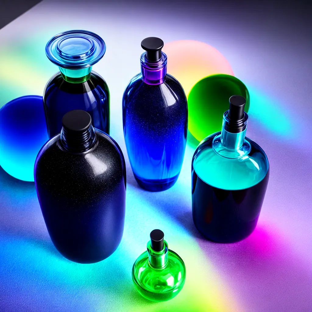 shampoo futurista display holografico