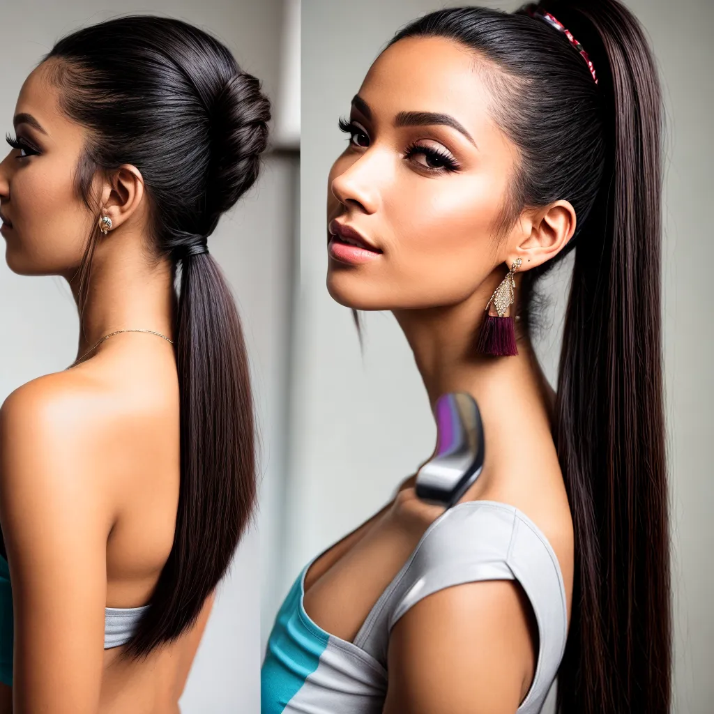 cabelo ponytail elegante