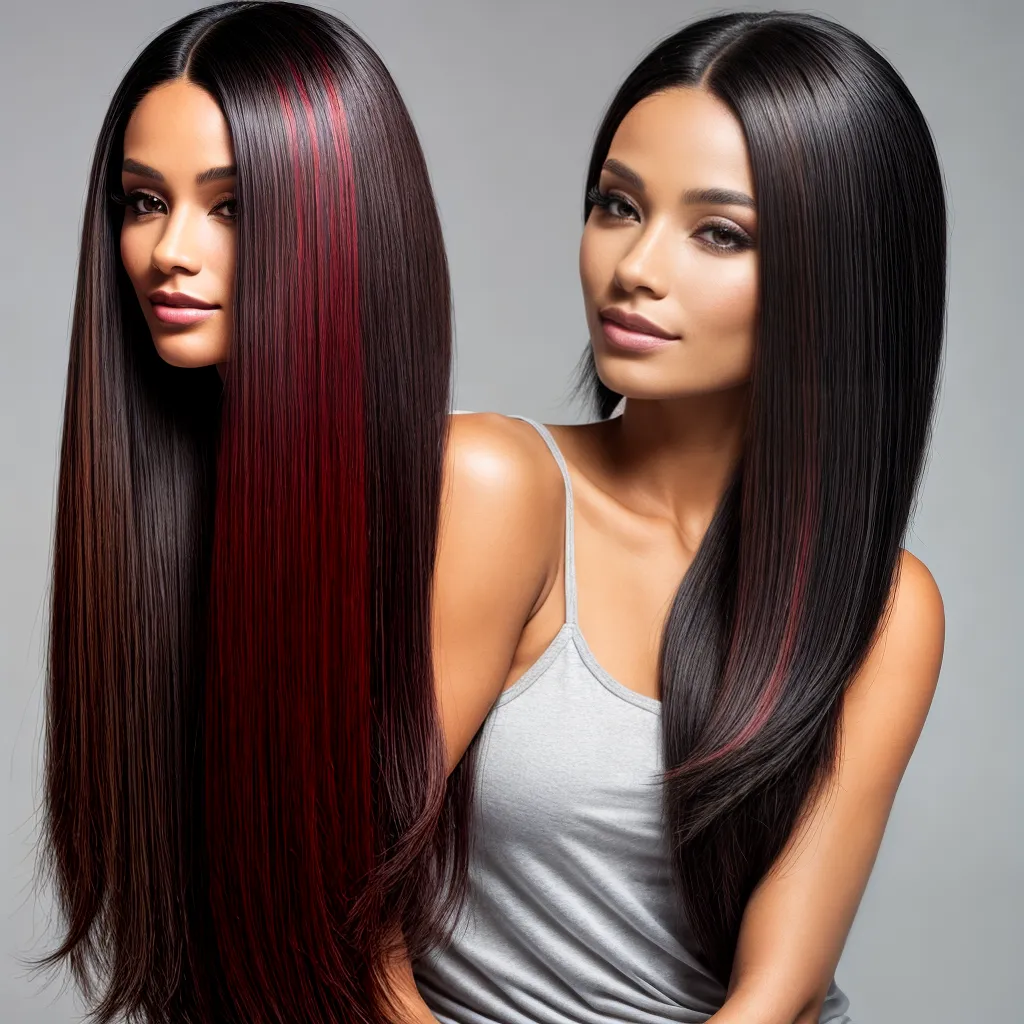 mulher comparando extensoes cabelo 1 mulher comparando extensoes cabelo 1