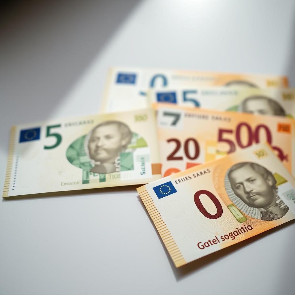 O que são as notas de euro e quais são suas denominações?