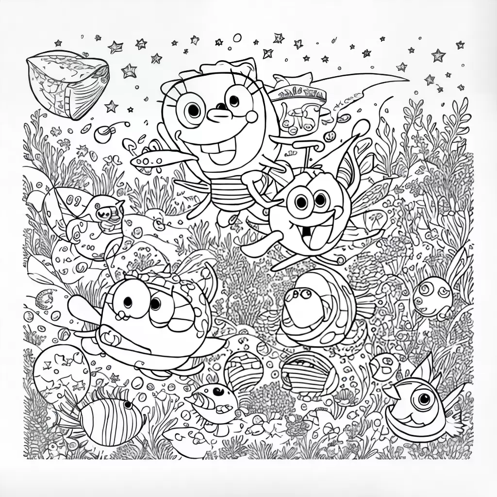 Fotos spongebob colorir gary patrick fish