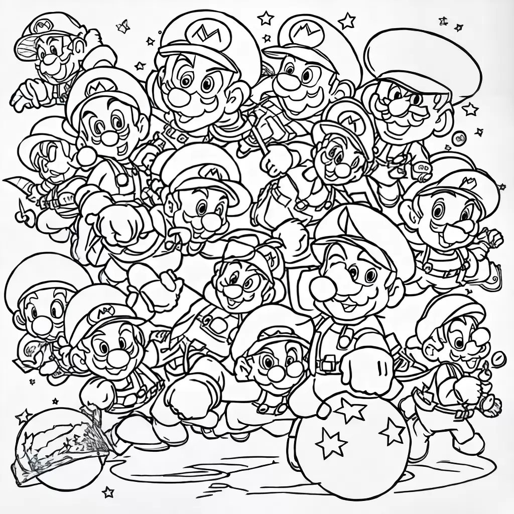 Fotos mario colorir diversao criatividade