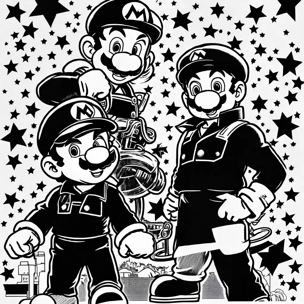 Fotos mario sorridente chapeu estrelas
