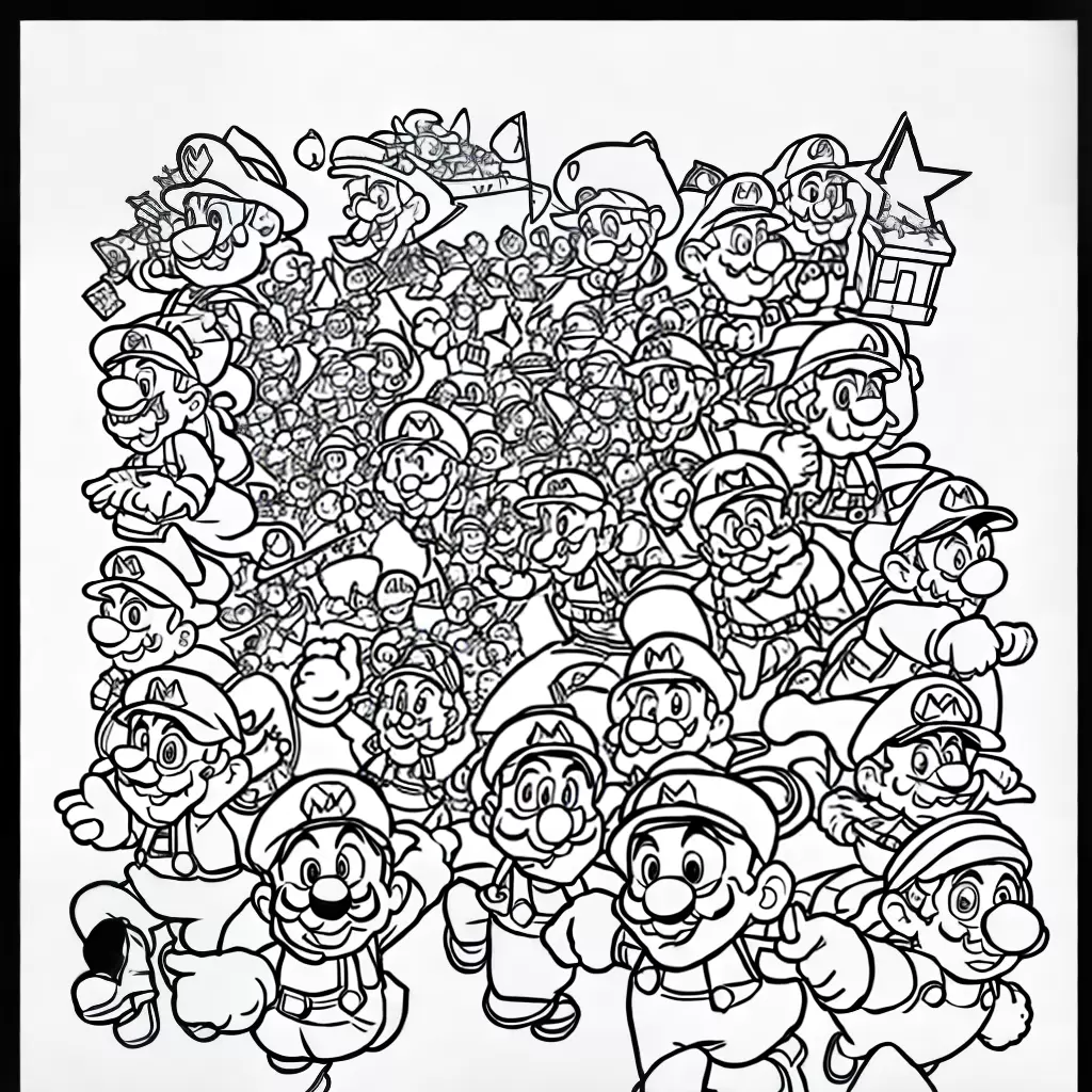 Fotos colorir super mario 64 personagens 1
