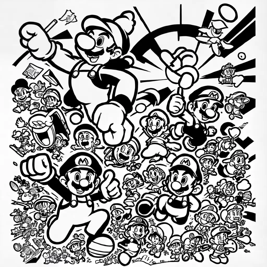 Fotos desenho mario pular colorir