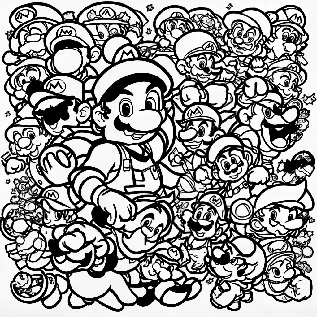 Fotos colorir super mario 64 personagens objetos