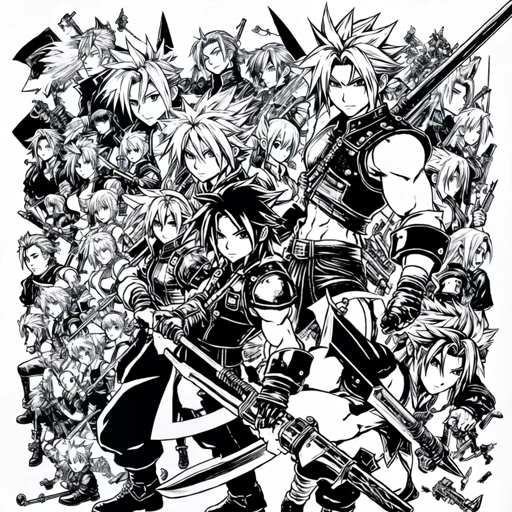 Fotos cloud espada final fantasy colorir