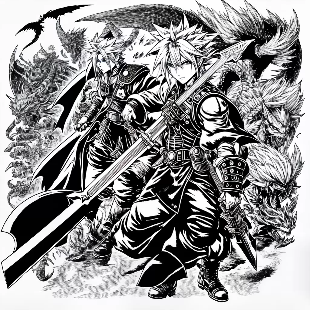 Fotos cloud espada materia monstros
