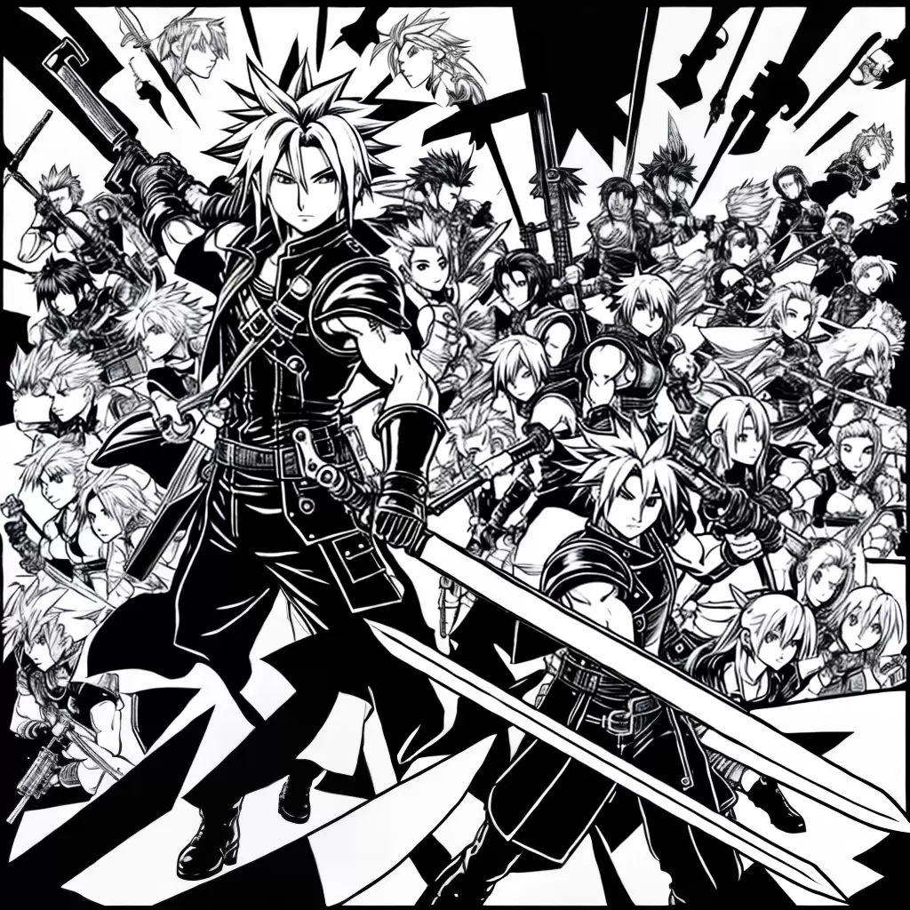 Fotos cloud espada final fantasy colorir 1