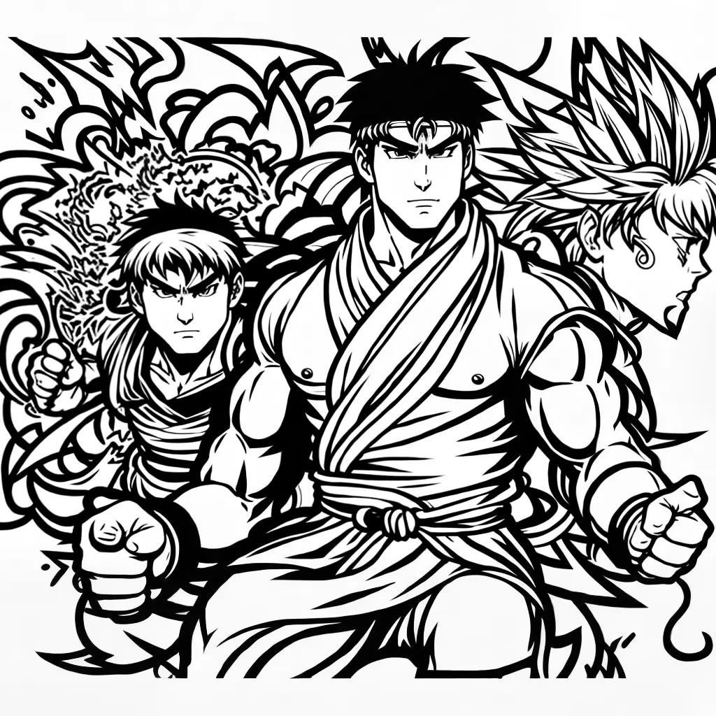 Fotos desenho ryu ken colorir Fotos desenho ryu ken colorir