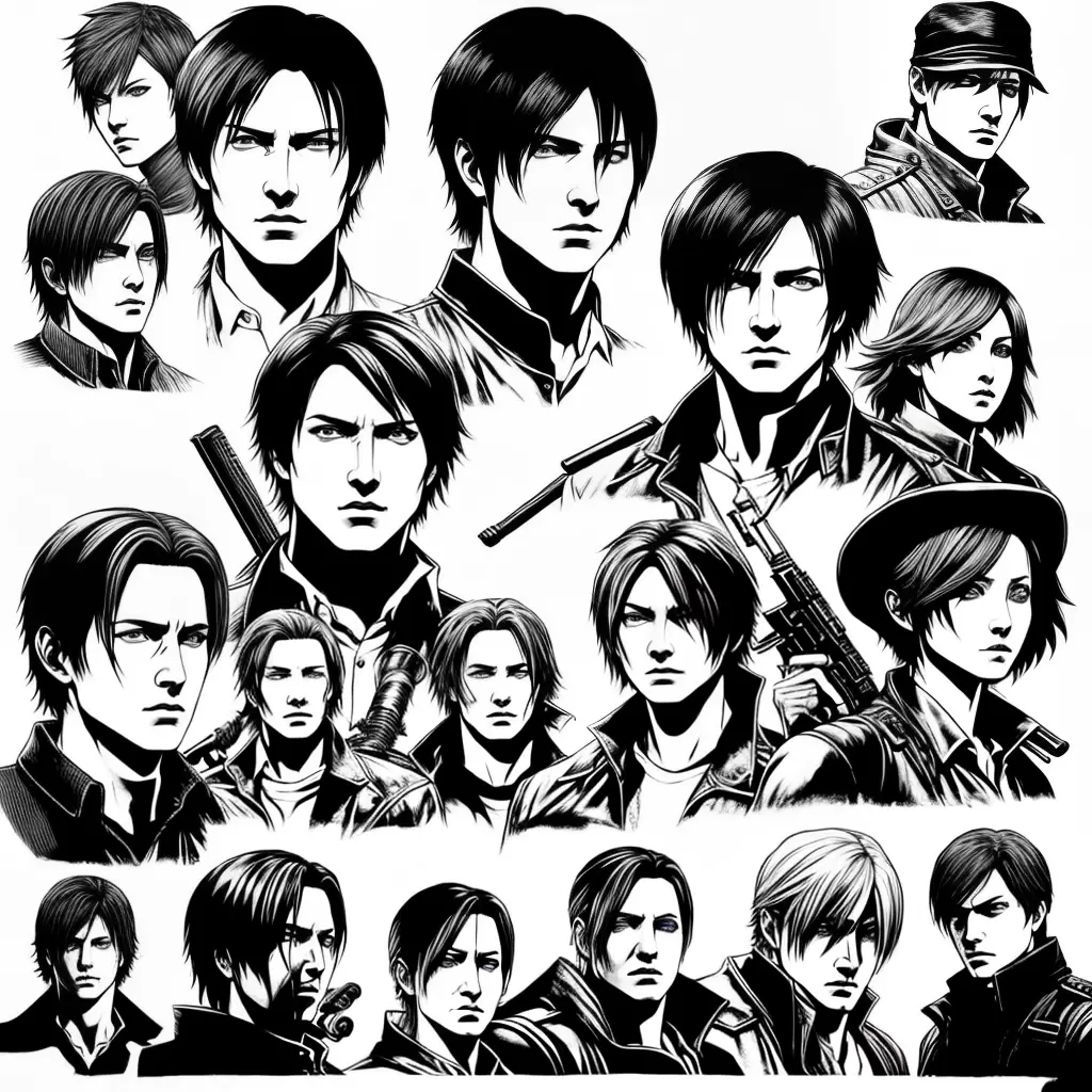 Fotos resident evil 4 desenhos preto branco