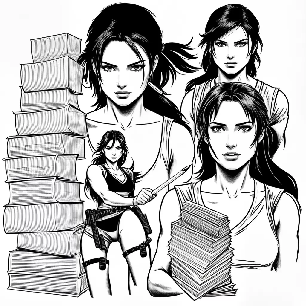 Fotos lara croft desenho aventuras rabiscos