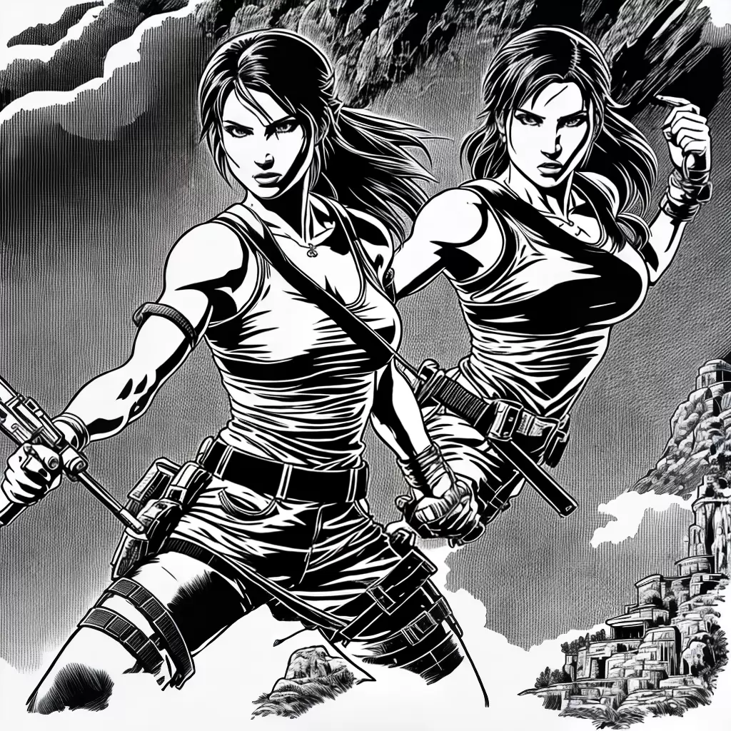 Fotos lara croft pistolas jungle