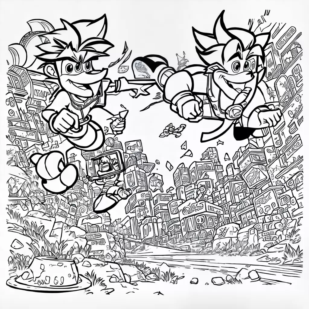Fotos crash bandicoot colorir acao objetos Fotos crash bandicoot colorir acao objetos