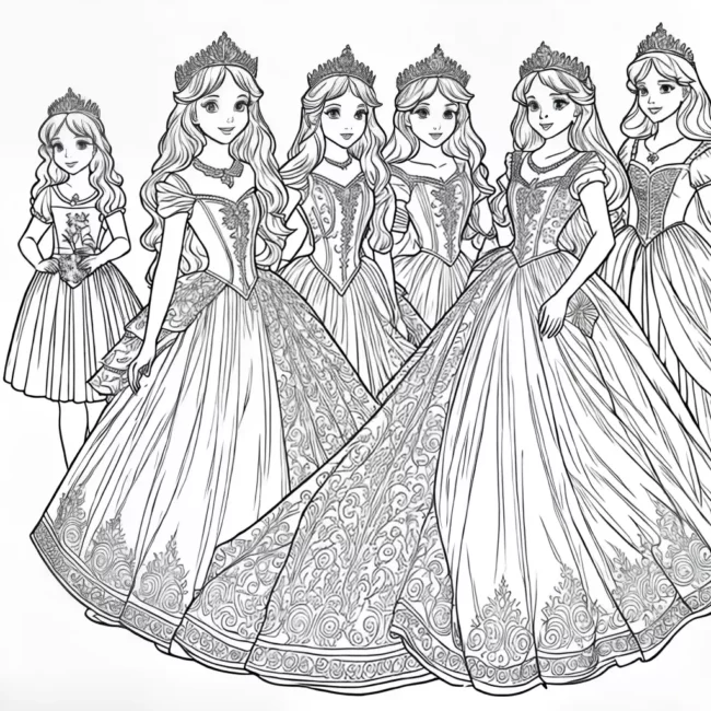 Fotos princesas loiras roupas coroa colorir