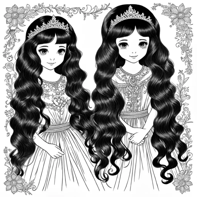 Fotos ilustracao menina princesa colorir