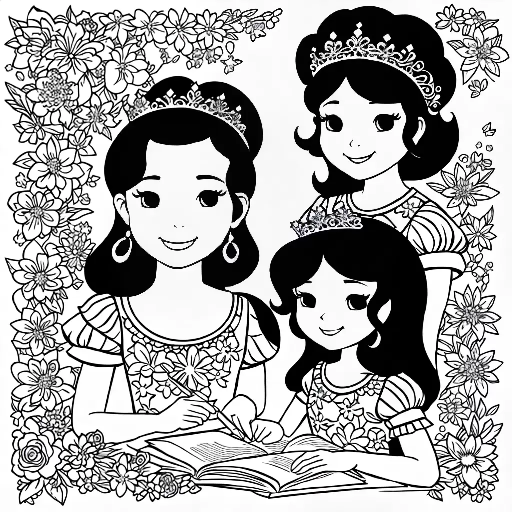 Fotos princesa negra colorir ilustracao alegria