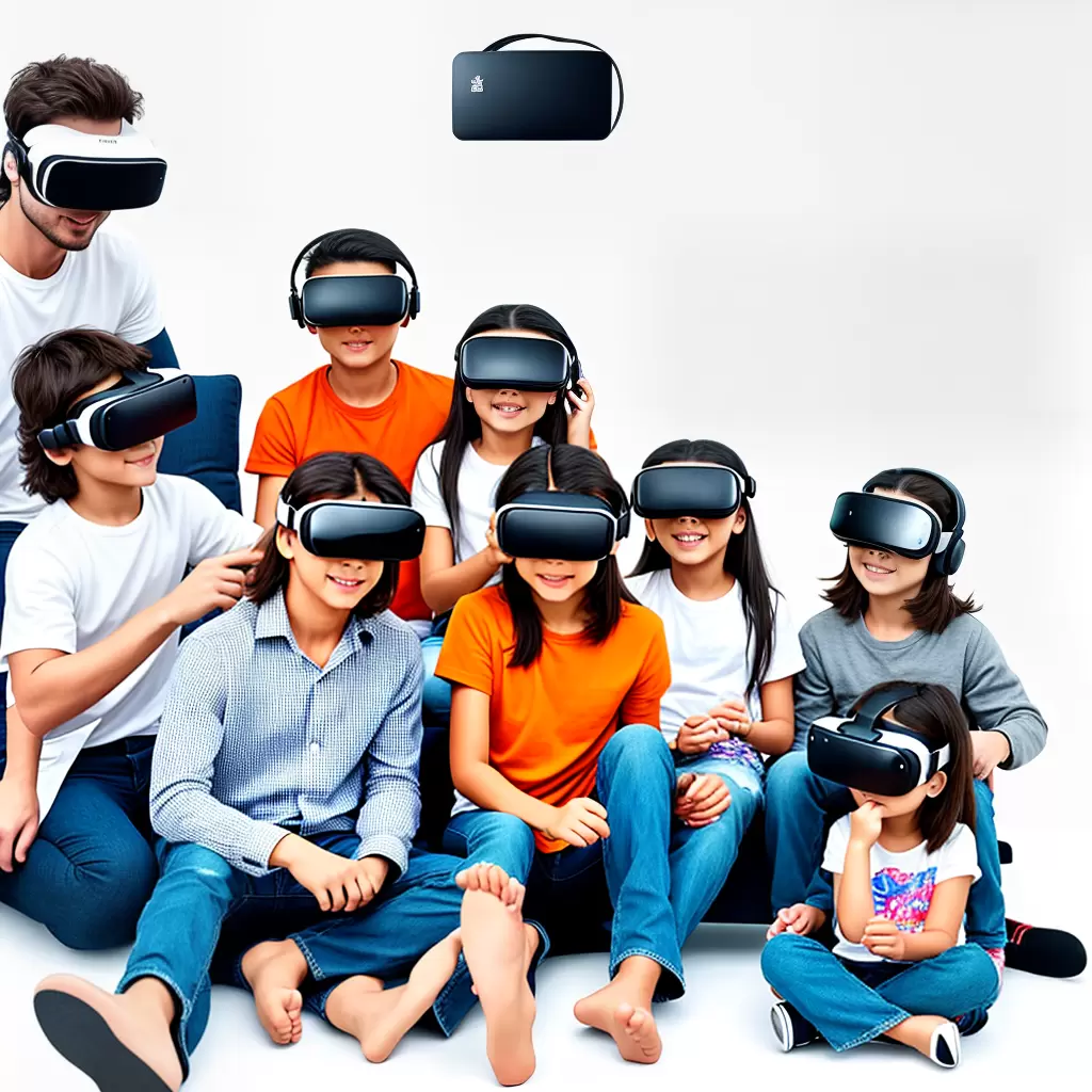 Fotos familia futuro realidade virtual brinquedos holograficos