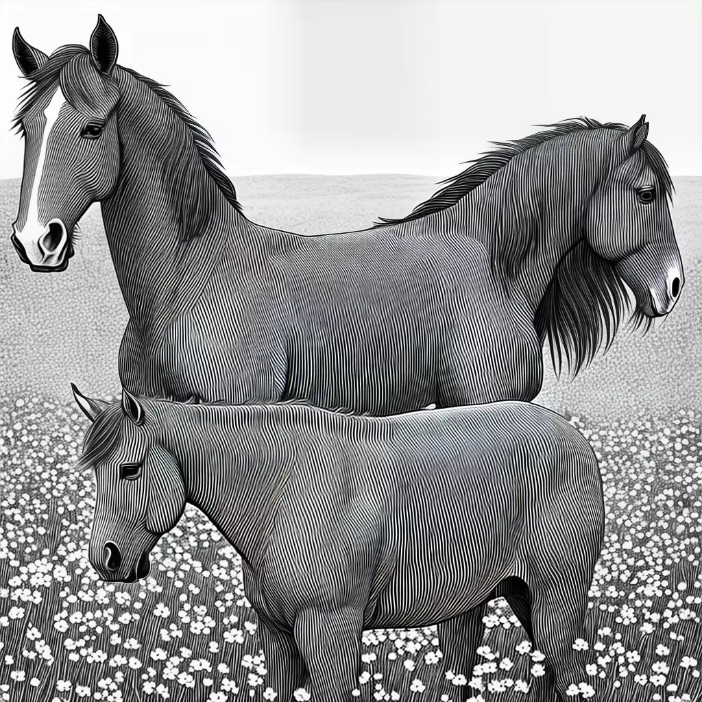Fotos breton cavalo colorir ilustracao campo