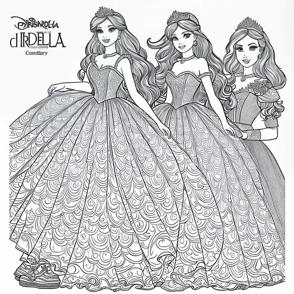 Fotos barbie cinderela colorir paginas