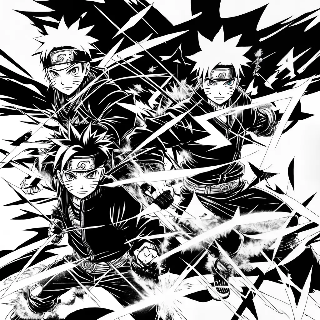 Fotos naruto confiante shuriken preto branco Fotos naruto confiante shuriken preto branco