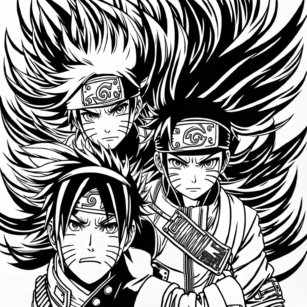 Fotos naruto confiante preparado pintar Fotos naruto confiante preparado pintar