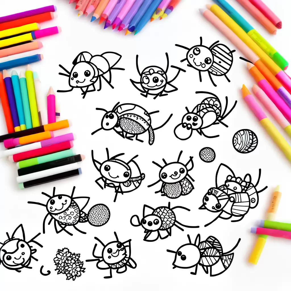 Fotos kawaii formiguinhas colorindo sorrisos