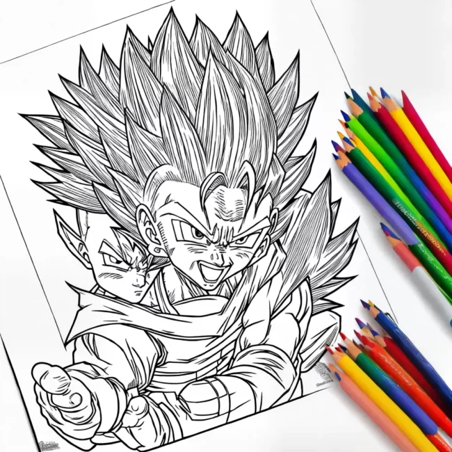Fotos crianca colorindo vegeta super saiyajin 4