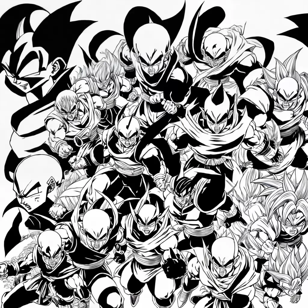 Fotos ilustracao dragon ball z viloes colorir