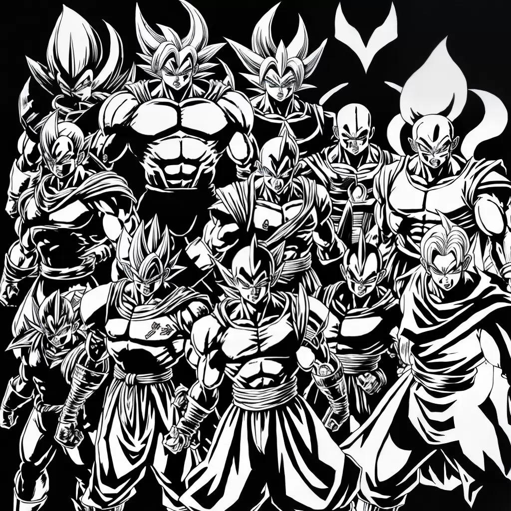 Fotos viloes dragon ball z preto branco