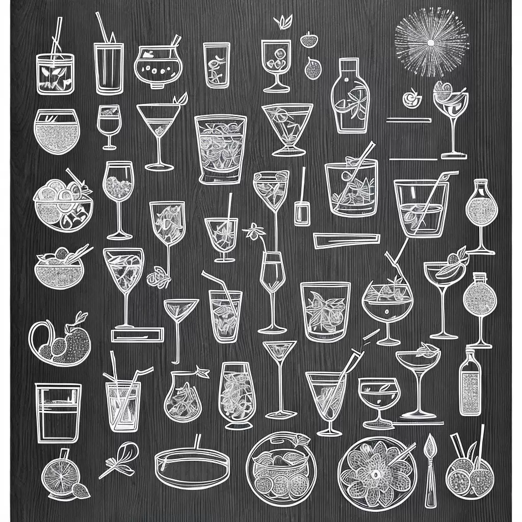 Fotos copos coloridos bebidas ilustracoes imprimiveis