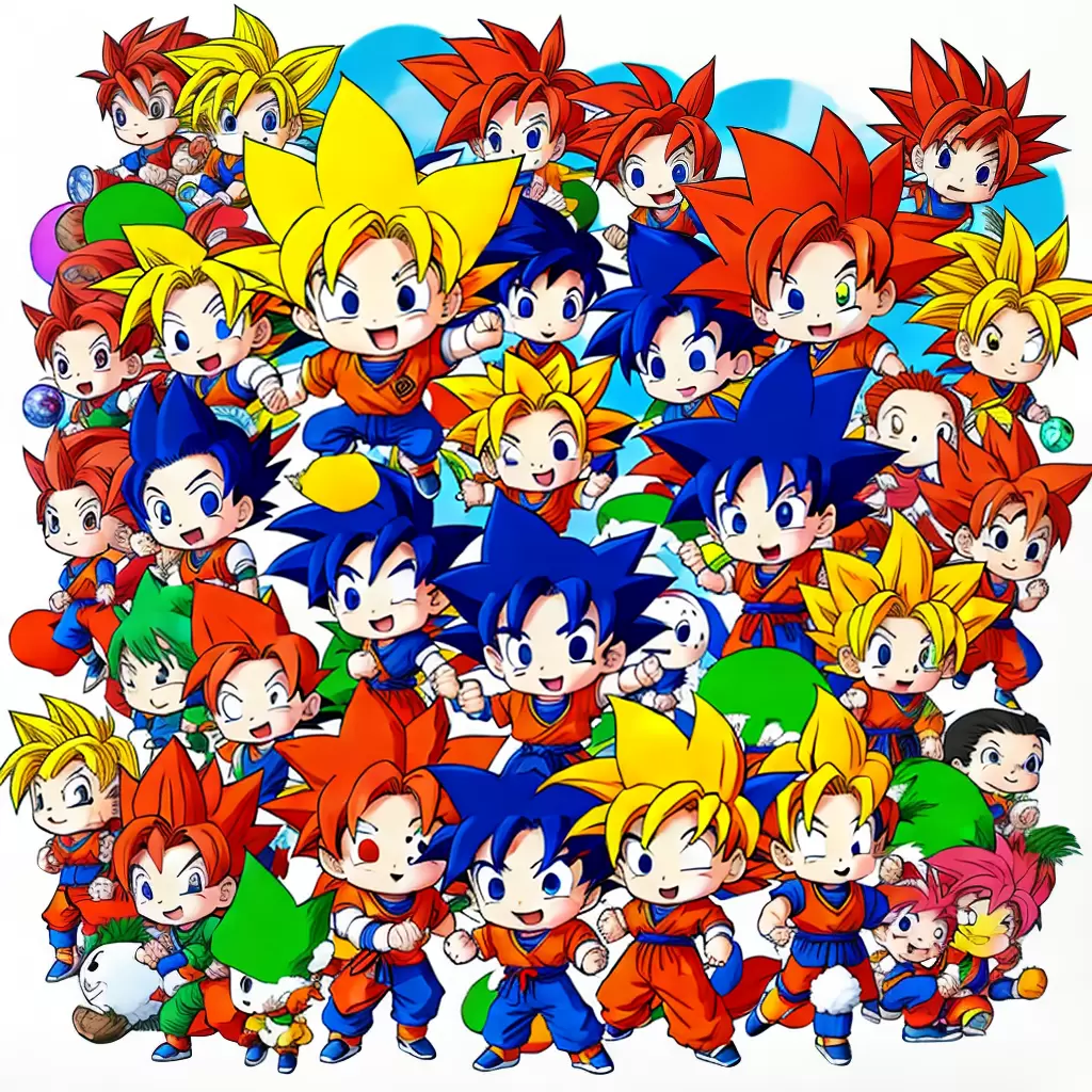 Fotos goku chibi colorir dragon ball
