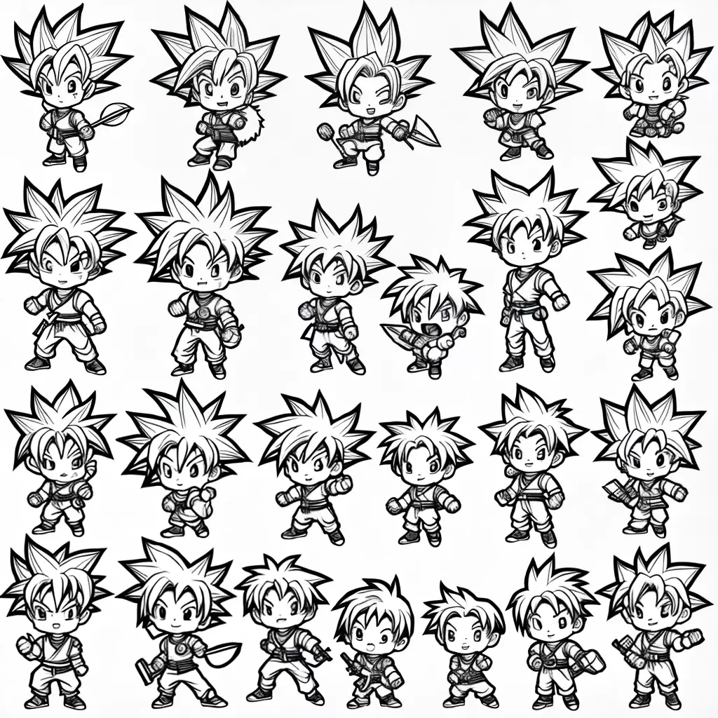 Fotos desenhos goku chibi imprimir colorir