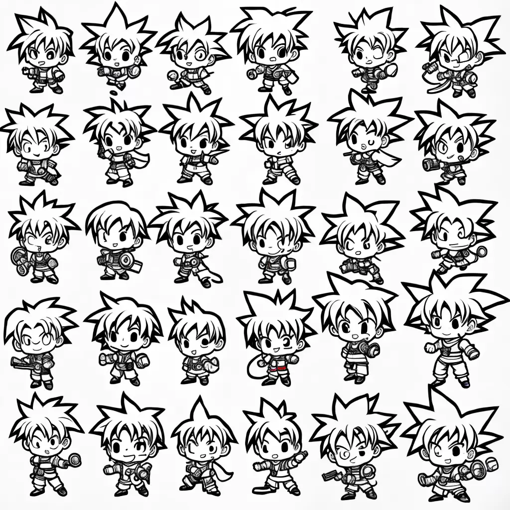 Fotos desenhos goku chibi para colorir