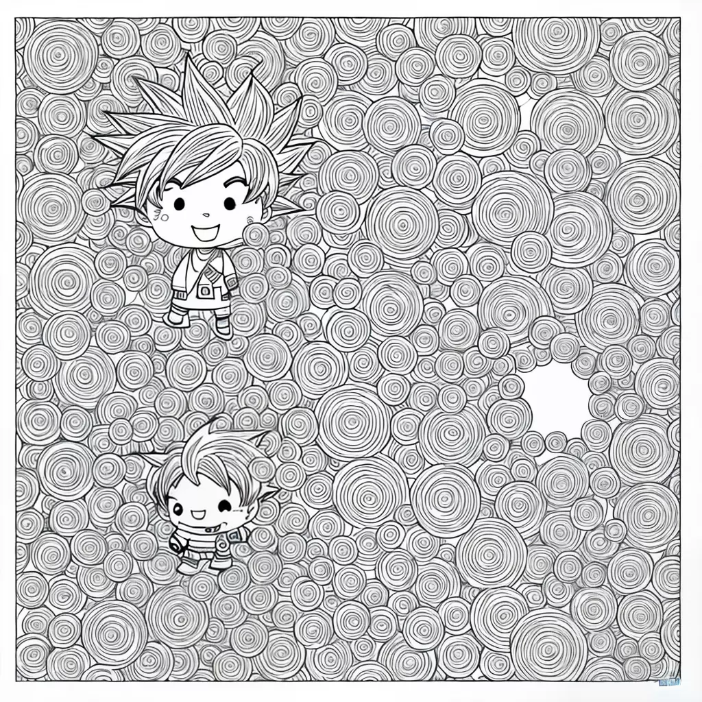 Fotos goku chibi colorido divertido
