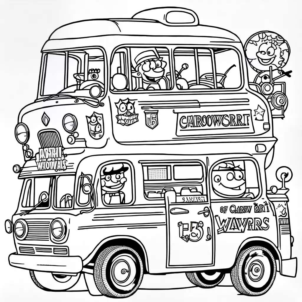 Fotos colorir patty wagon spongebob desenhos Fotos colorir patty wagon spongebob desenhos