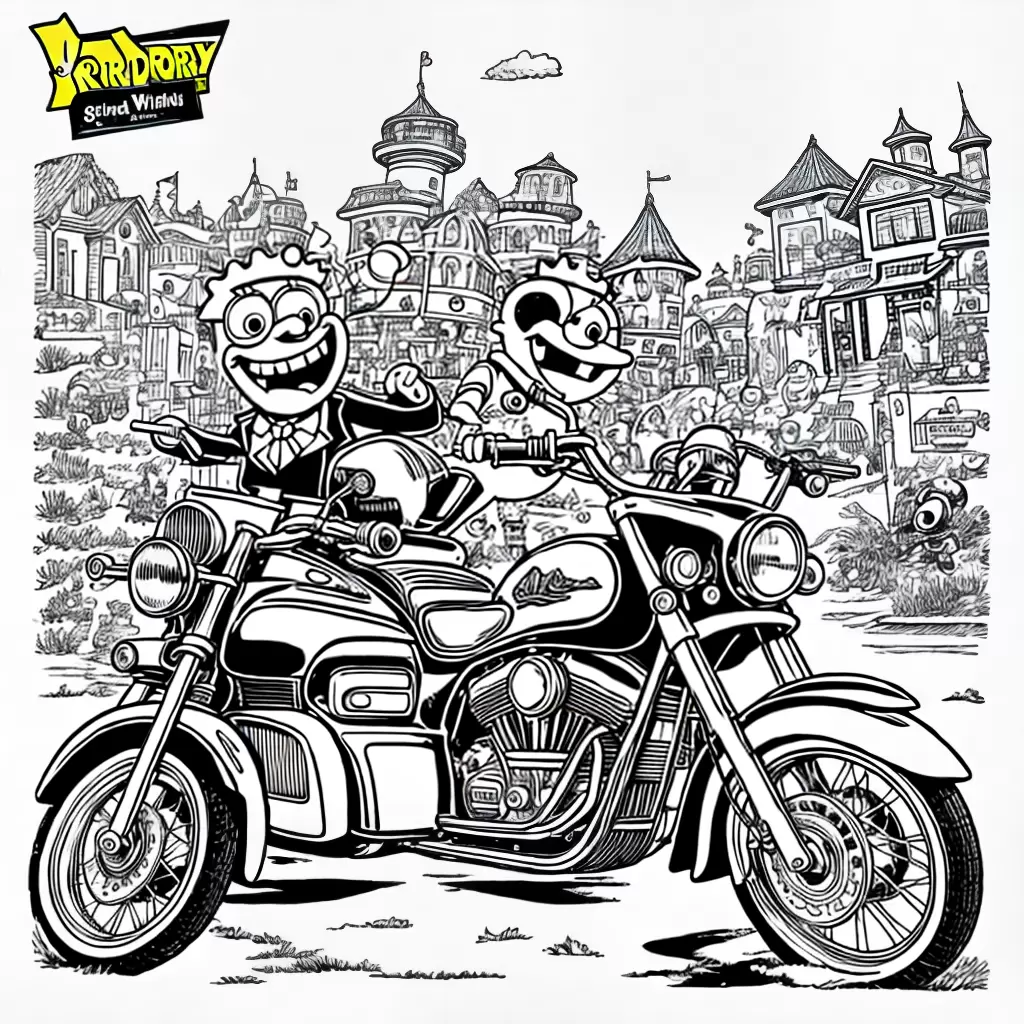 Fotos spongebob moto patrick aventura colorir