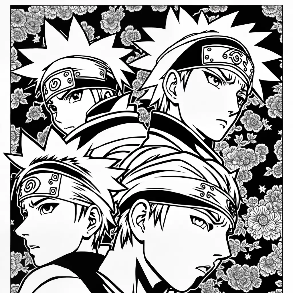 Fotos naruto perfil preto branco colorir Fotos naruto perfil preto branco colorir