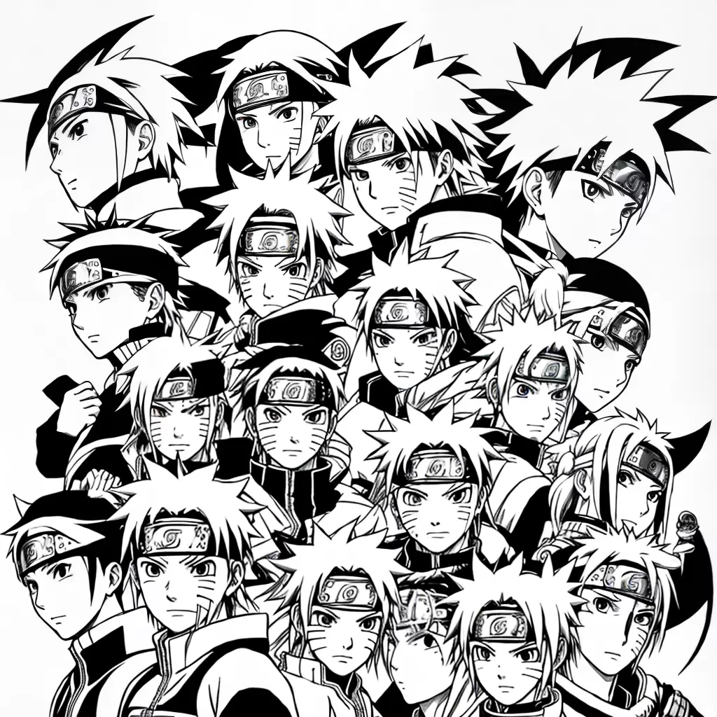 Fotos desenhos naruto preto branco colorir Fotos desenhos naruto preto branco colorir