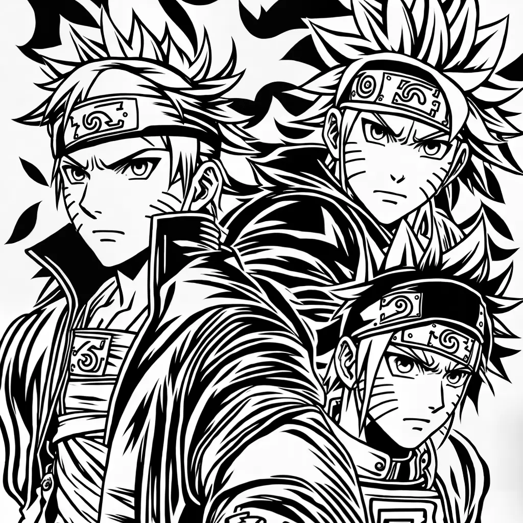 Fotos naruto perfil contorno preto branco Fotos naruto perfil contorno preto branco