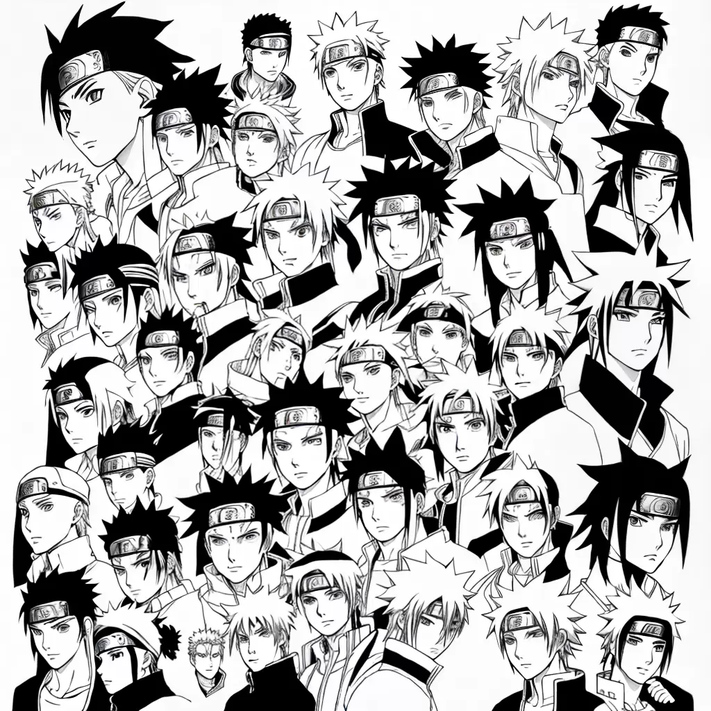 Fotos naruto perfil preto branco colorir 1 Fotos naruto perfil preto branco colorir 1
