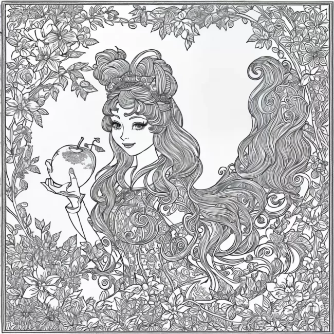 Fotos colorir maca branca neve 16 paginas 3
