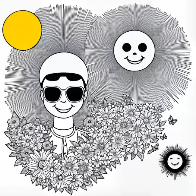 Fotos sol sorriso oculos flor borboleta