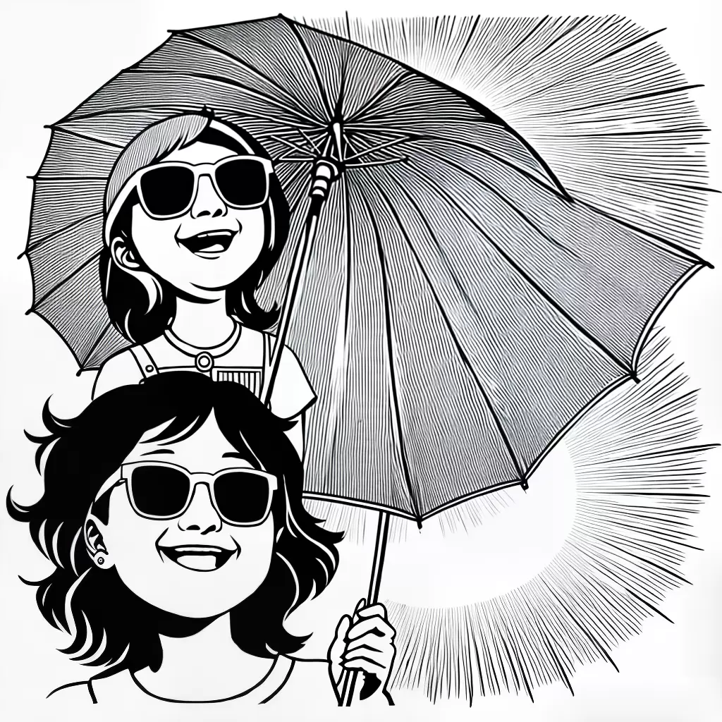 Fotos sol sorridente oculos guarda chuva colorido