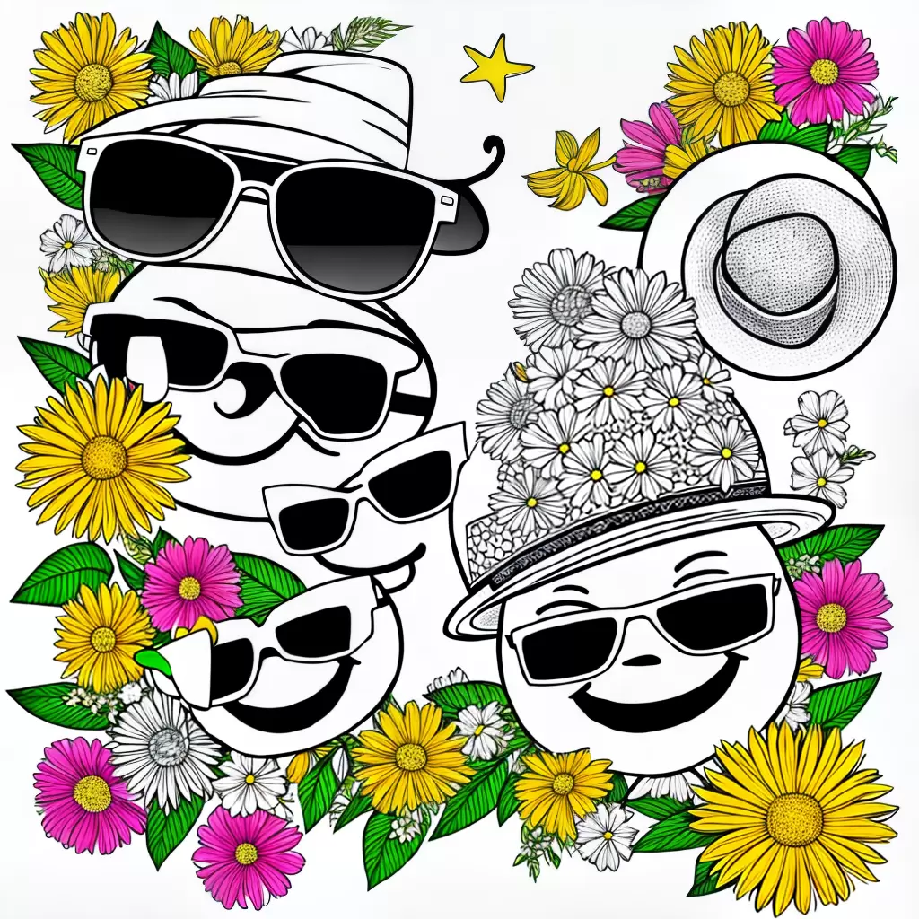Fotos sol sorridente oculos chapeu flores passaros