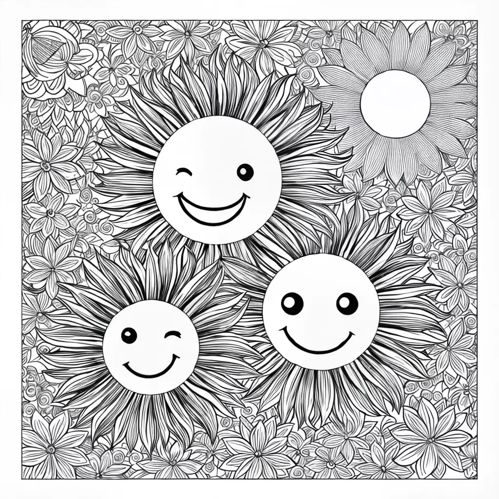 Fotos sol sorridente chapeu colorido flores