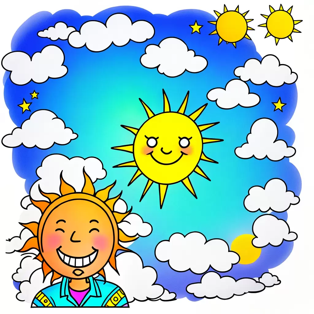Fotos sol sorriso colorir criancas ceu