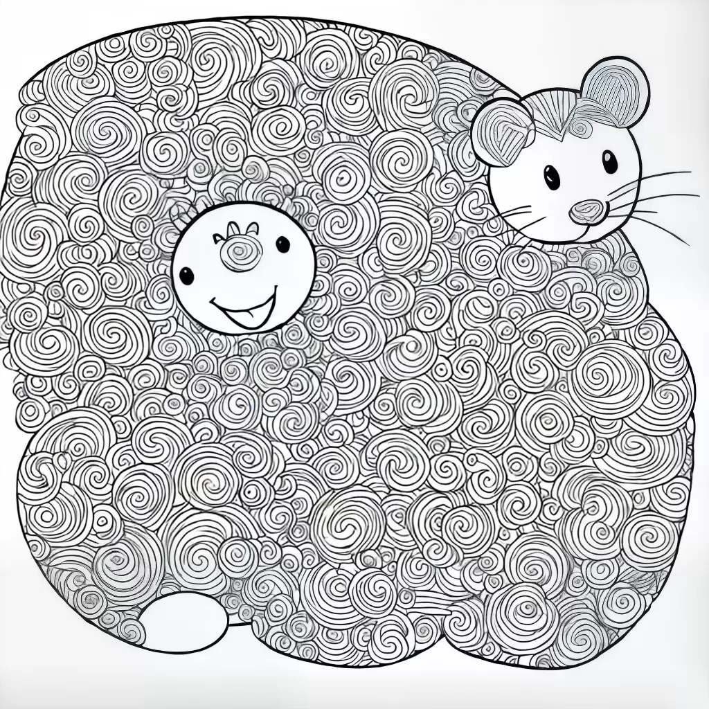 Fotos desenhos para colorir mouse alegre