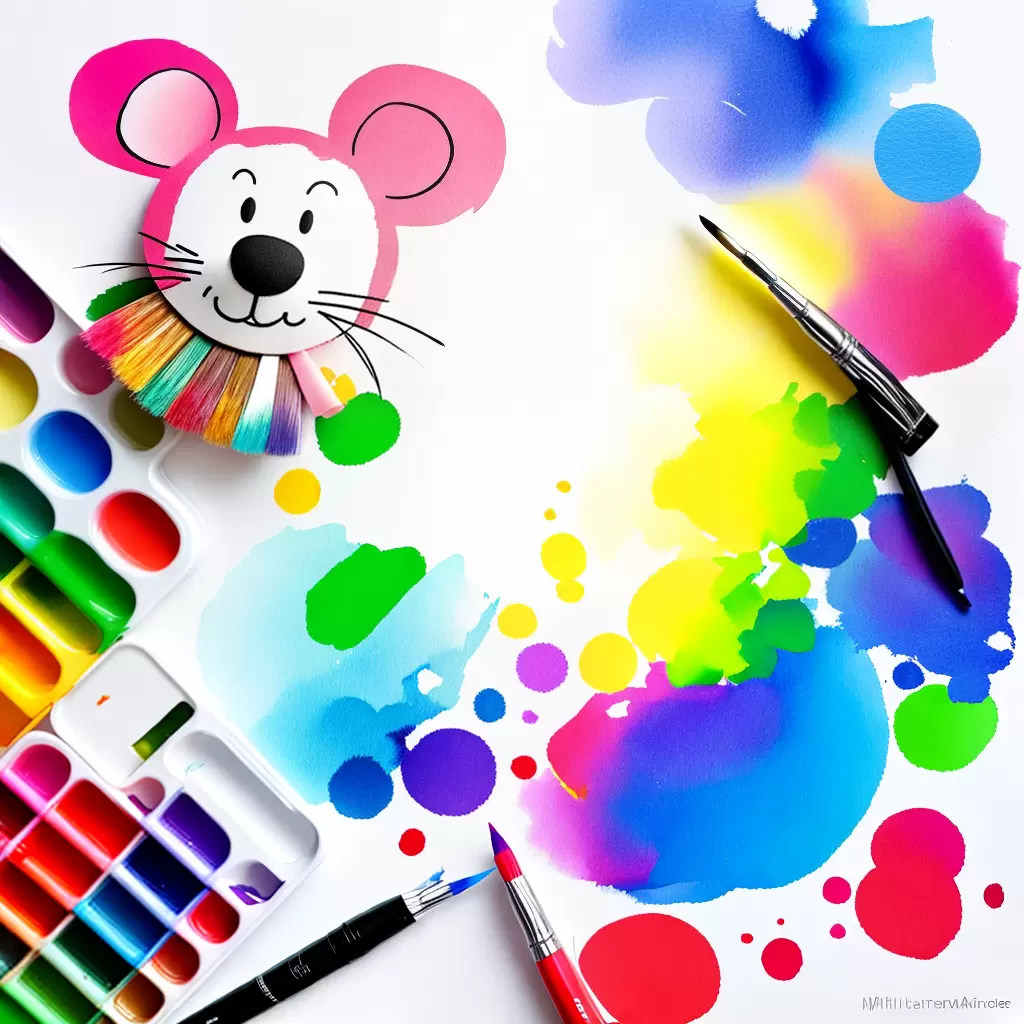 Fotos rato sorridente pintura cores